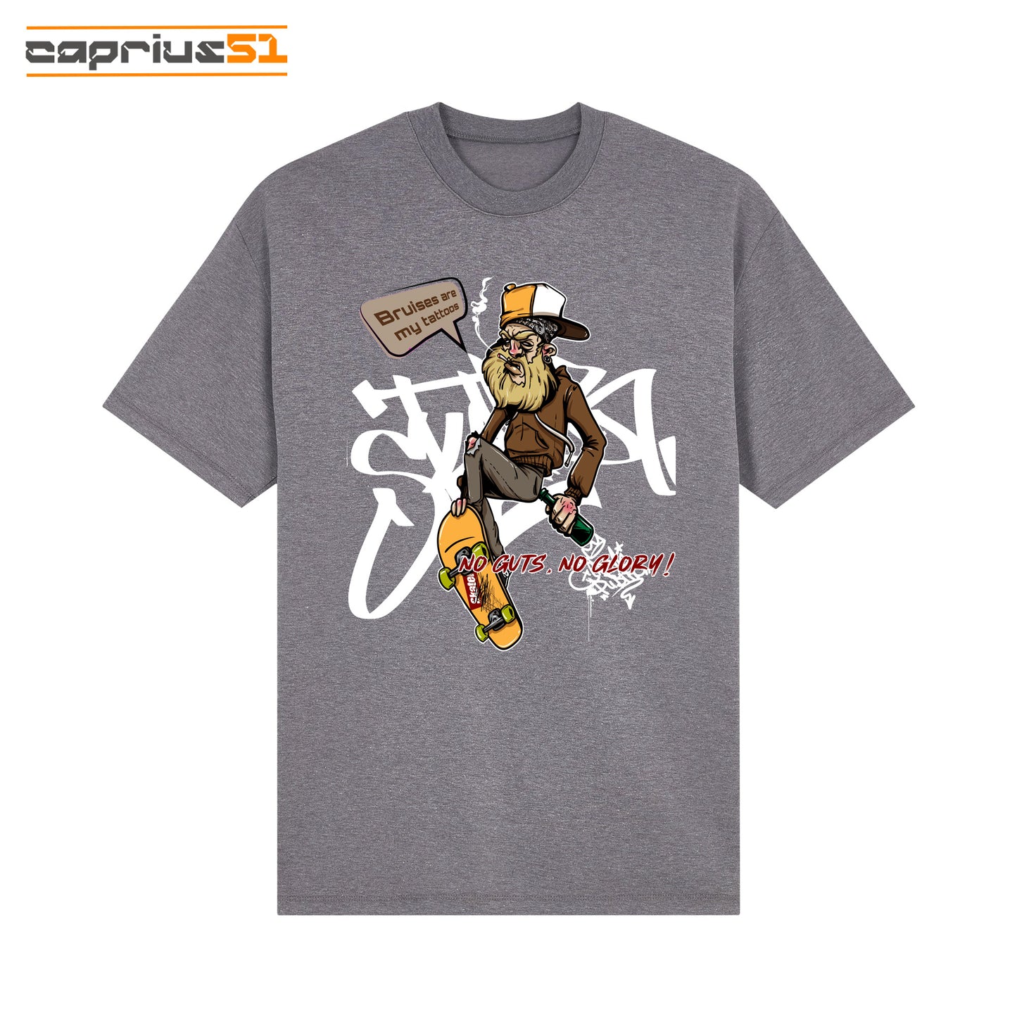 Skateboarder01 - "Bruiser Are My Tattoos" Shirt