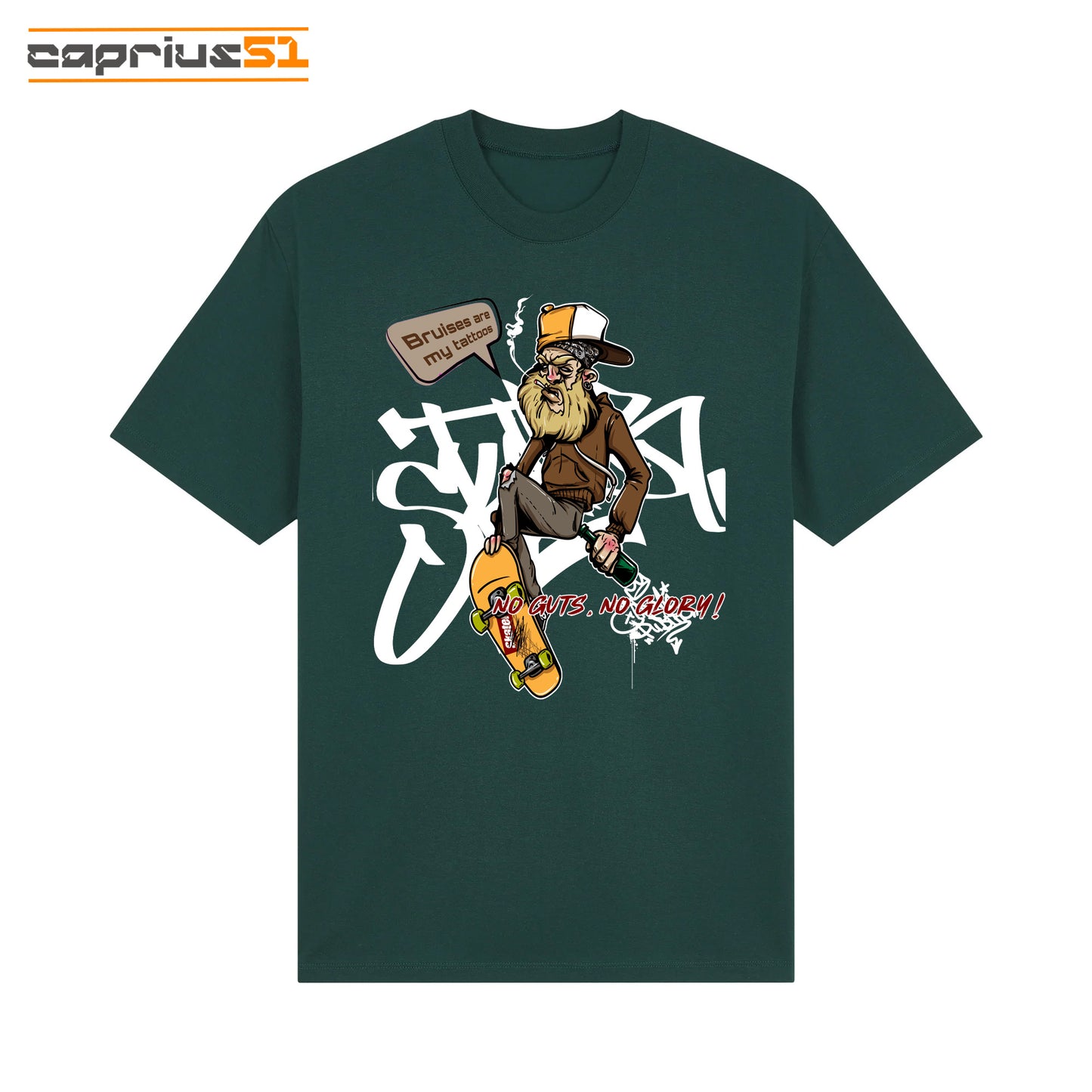 Skateboarder01 - "Bruiser Are My Tattoos" Shirt
