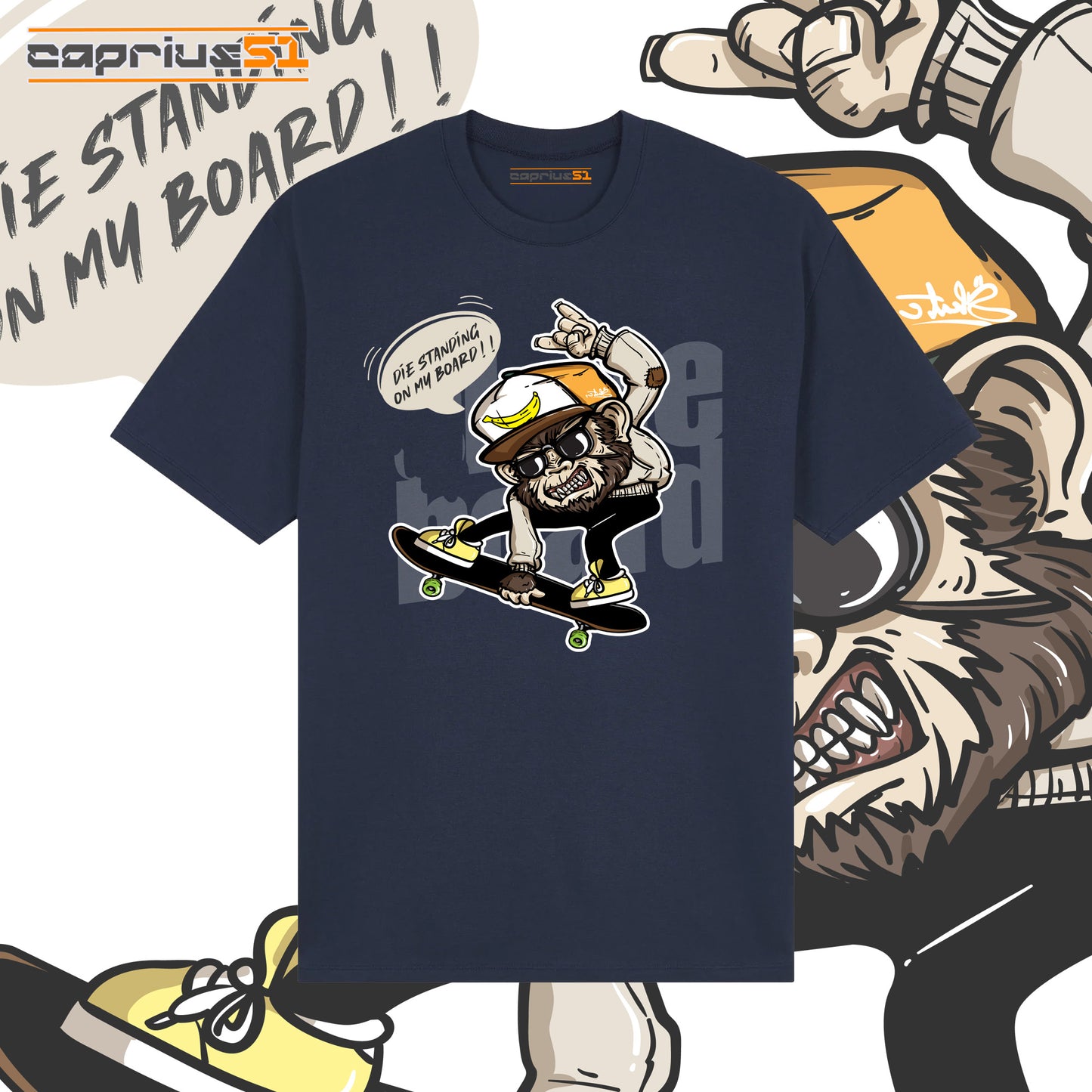 Skateboarder08 - "Die Standing On My Board 2" Shirt