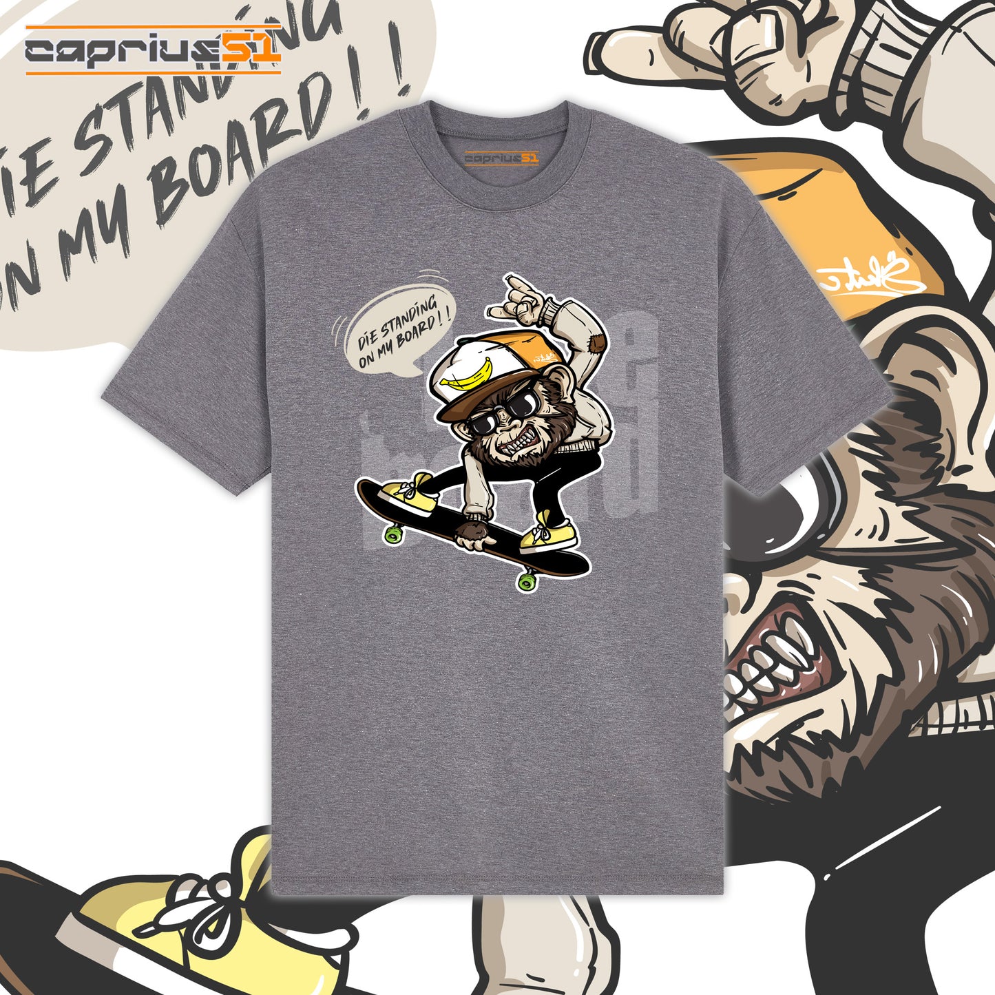 Skateboarder08 - "Die Standing On My Board 2" Shirt