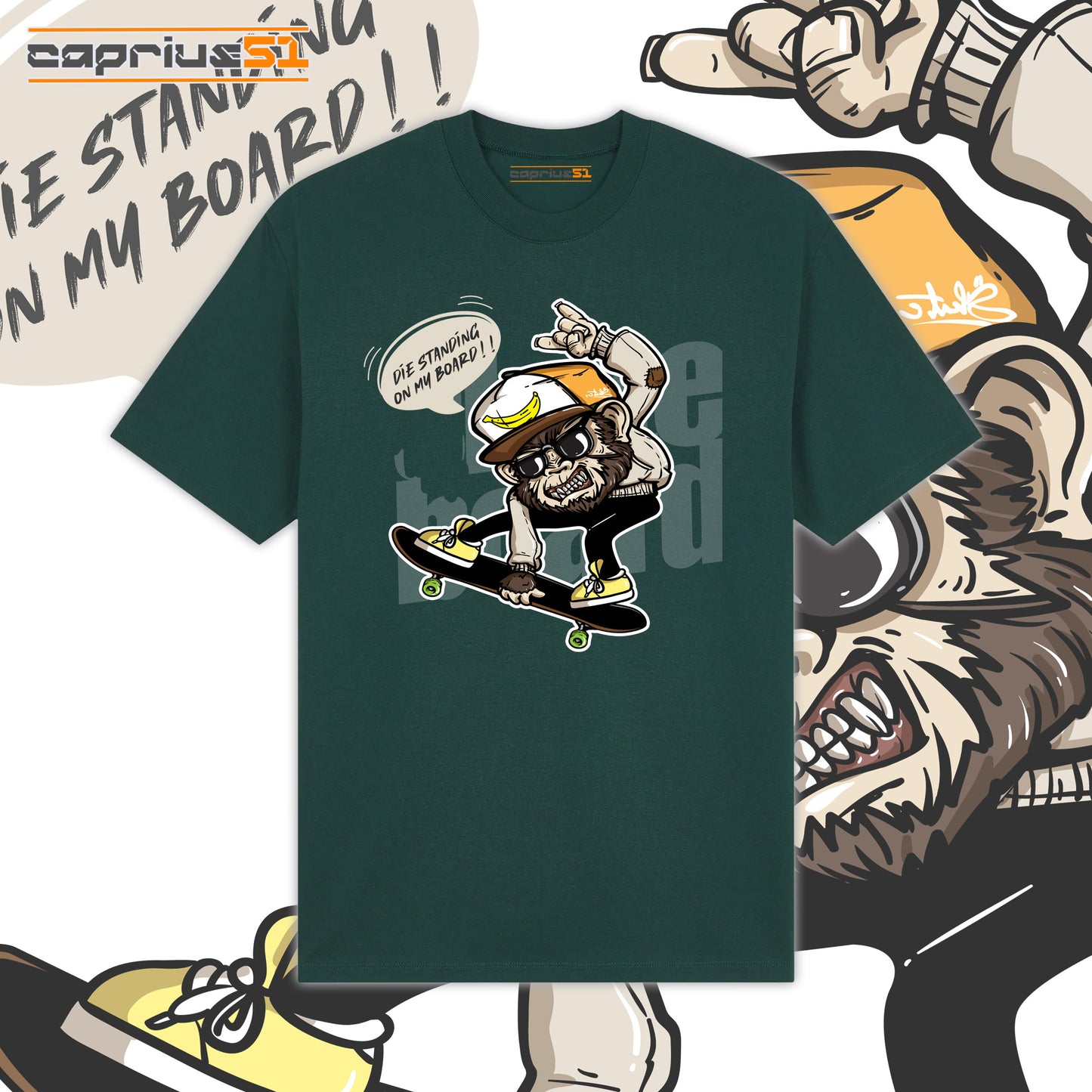 Skateboarder08 - "Die Standing On My Board 2" Shirt