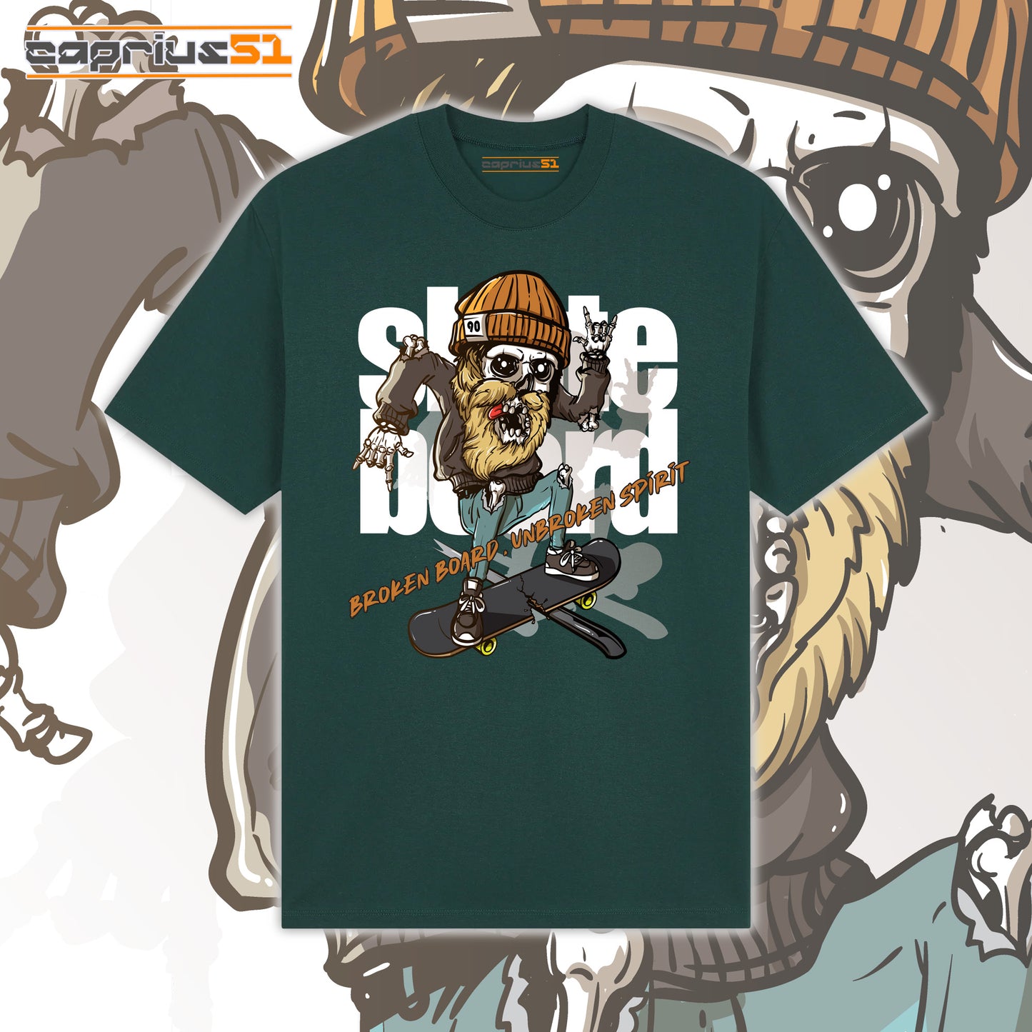 Skateboarder13 - "Broken Board Unbroken Spirit 2" Shirt