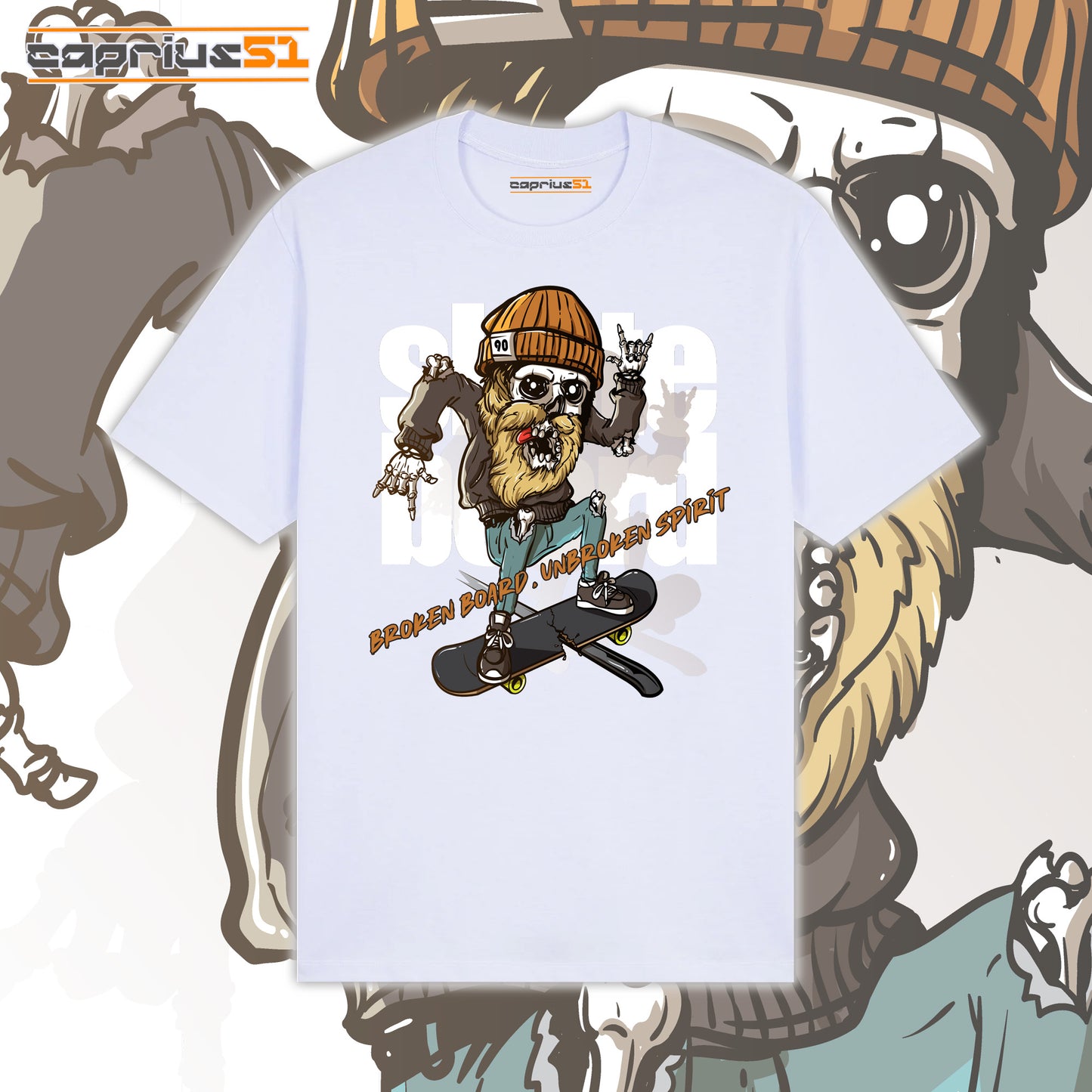 Skateboarder13 - "Broken Board Unbroken Spirit 2" Shirt