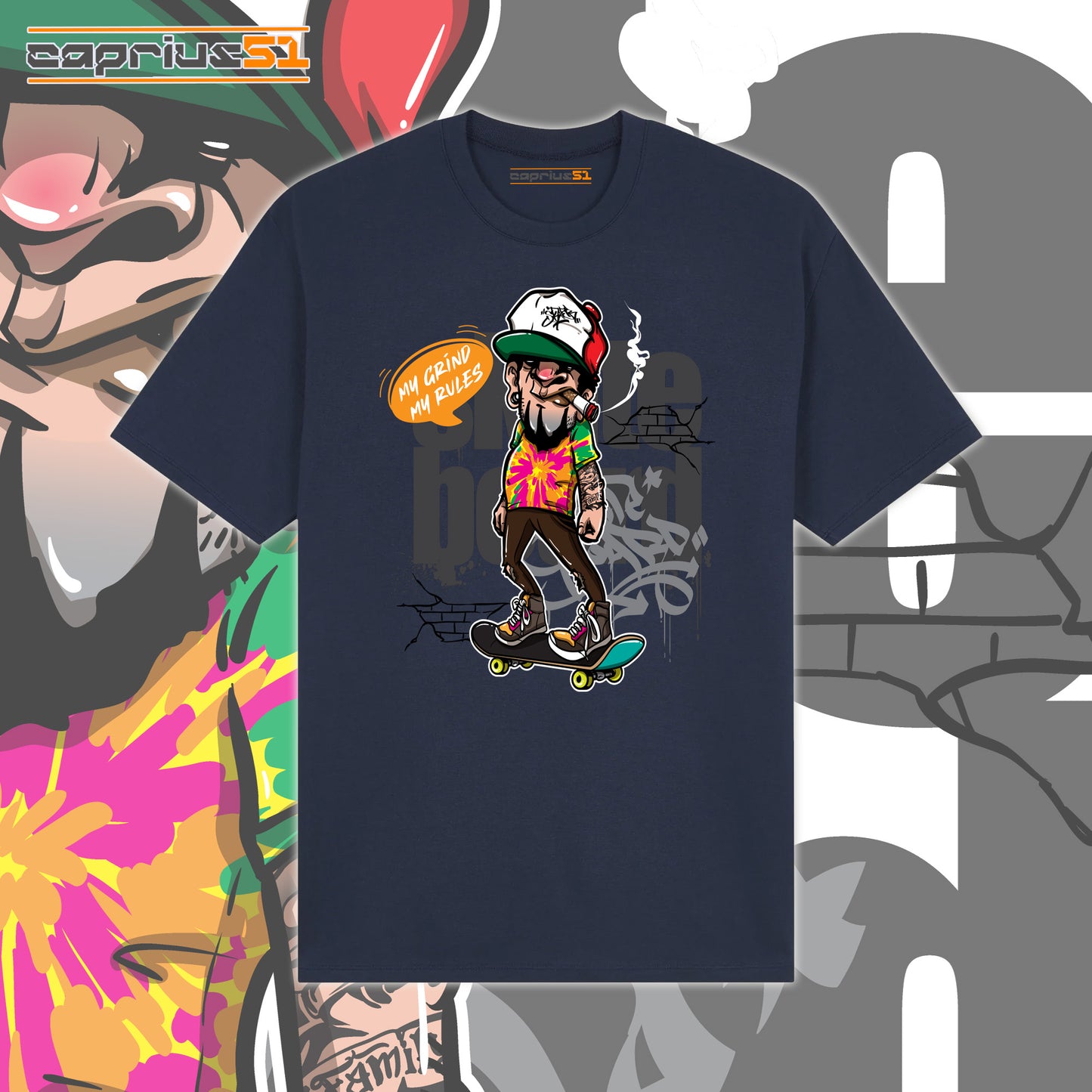 Skateboarder15 - "My Grind My Rules" Shirt