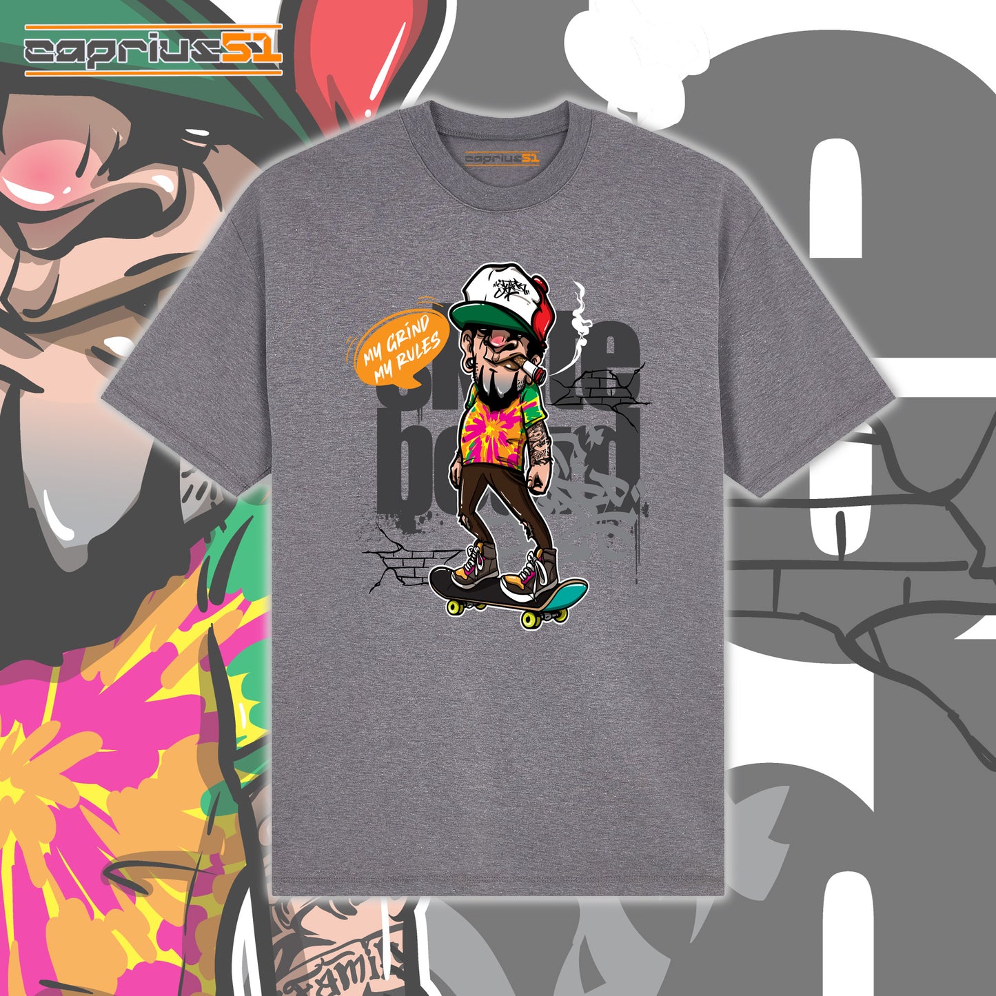 Skateboarder15 - "My Grind My Rules" Shirt